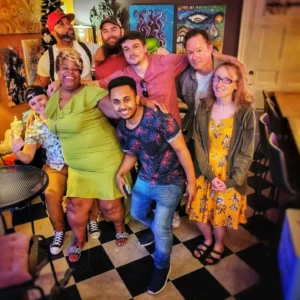 group of comedian performers